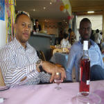 Sady Fuambi et Jean-luc Ilunga. Invits  l'inauguration d'un centre social  Fribourg en  ...
