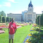 Un t trs chaud  Regina, Saskatchewan (photo prise devant le palais lgislatif (Dr. Lo ...