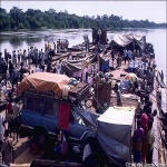 Boat on Congo River between Kisangani and Kinshasa
