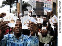 Bemba supporters in Kinshasa