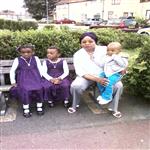 Christella Luyindula,Exaucee Luyindula et ma Germaine avec petit Merve-Dieu Luyindula a l' ...