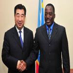 Chinese Vice Premier Hui Liangyu meets with President of the Democratic Republic of Congo  Joseph Kabila in Kinshasa