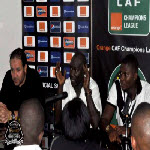 Esperance coach Nabil Maloul and TP Mazembe coach Lamine N'Diaye
