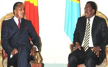 Presidents Joseph Kabila and Denis Sassou Nguesso