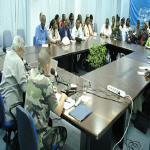 At its weekly press conference of 2 January 2008, MONUC stated that DRC Armed Forces (FARDC) battalions were transported by helicopter in the past week to North-Kivu to ensure the security of the Goma peace conference, envisaged for 6 January. The mission also supplied isolated FARDC units, and those wounded were evacuated to Goma.