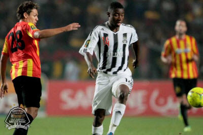 TP Mazembe's Nathan Sinkala during game against Esperance in Tunis