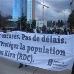 Place des Nations à Genève. Manifestation organisée par l'ONG Corpus pour dénoncer les vio ...