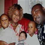 Toute la famille Kasavubu de Nottingham, UK. Bibiche,Joseph-Junior, Leroy at Ange-Philly T ...
